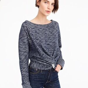 J Crew twist front sweatshirt blue xs